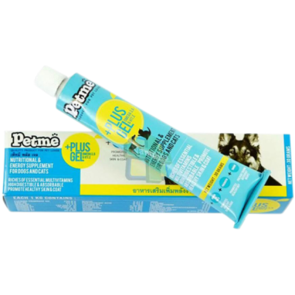 Petme Plus Multivitamin Gel 30gm (Gel food Supplement to Increase Energy for Dogs and Cats)