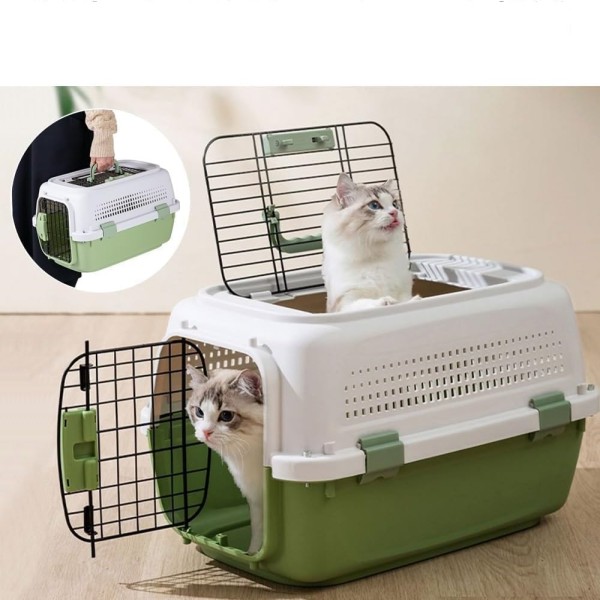 Top Opening Pet Carrier for Dogs and Cats - (58 x 37 x 34cm)