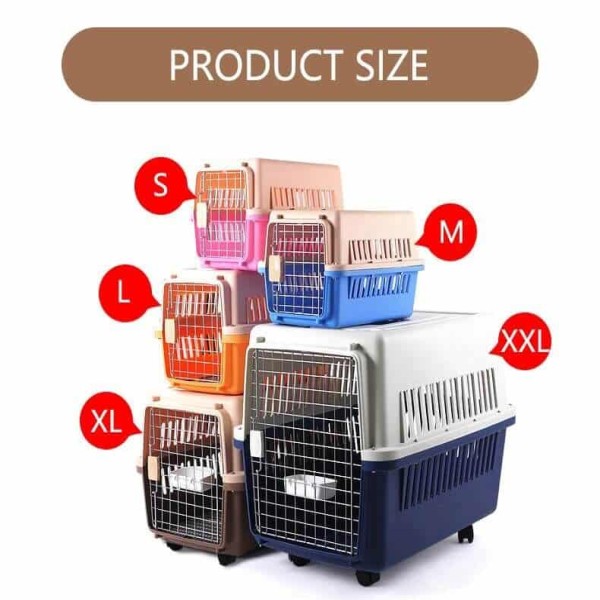 Pet Dog All Breed  Carrier Box XXL Size (Size: 99 * 66 * 72 cm) - (Air Transport Box, Travel, Hospital, Disaster Prevention)
