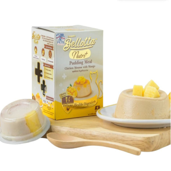 Bellotta Nutri Plus Pudding Meal Chicken Mousse with Mango Healthy Digestion 4×25gm
